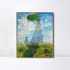 Framed Giclee Print Art The Walk, Woman with a Parasol by Claude Monet 26"x32"