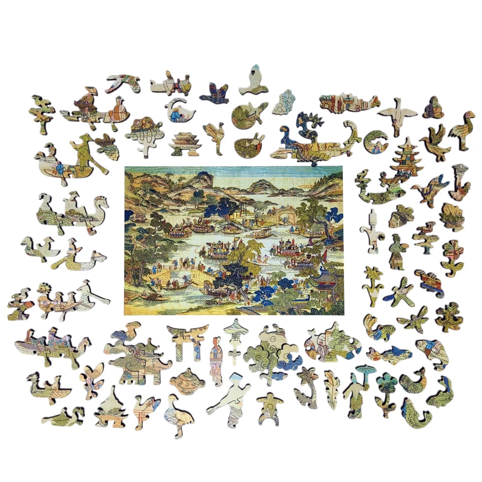 Wooden Puzzle for Adults by FoxSmartBox - 444 Pieces - Dragon Boat Festival - Image 2 of 4