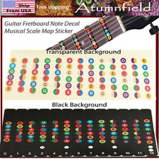 Guitar Decal Fretboard Note Finger Board Musical Scale Map Sticker Trainer Learn