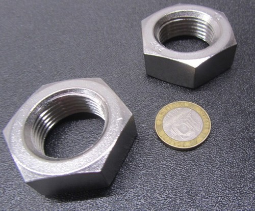 18-8 Stainless Steel Hex Nut, RH 1 1/8"-12 x 39/64" Height - 2 Units - Picture 8 of 8