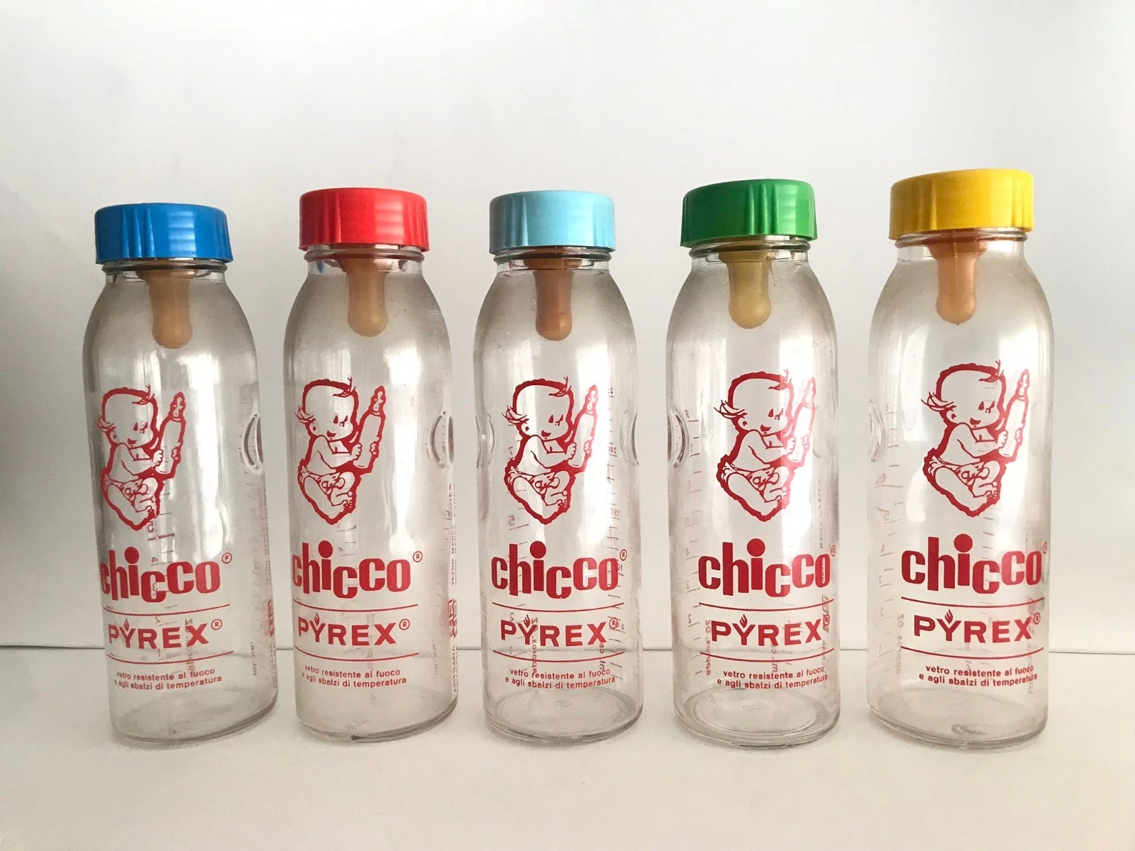 Vintage chicco glass baby bottle, artsana old stock, pyrex feeding bottle
Opens in a new window or t