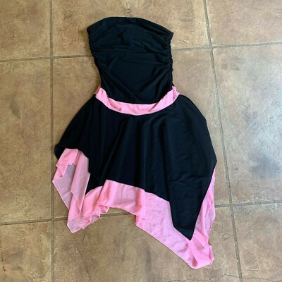 Juniors Mirage Dress Black Pink Large 