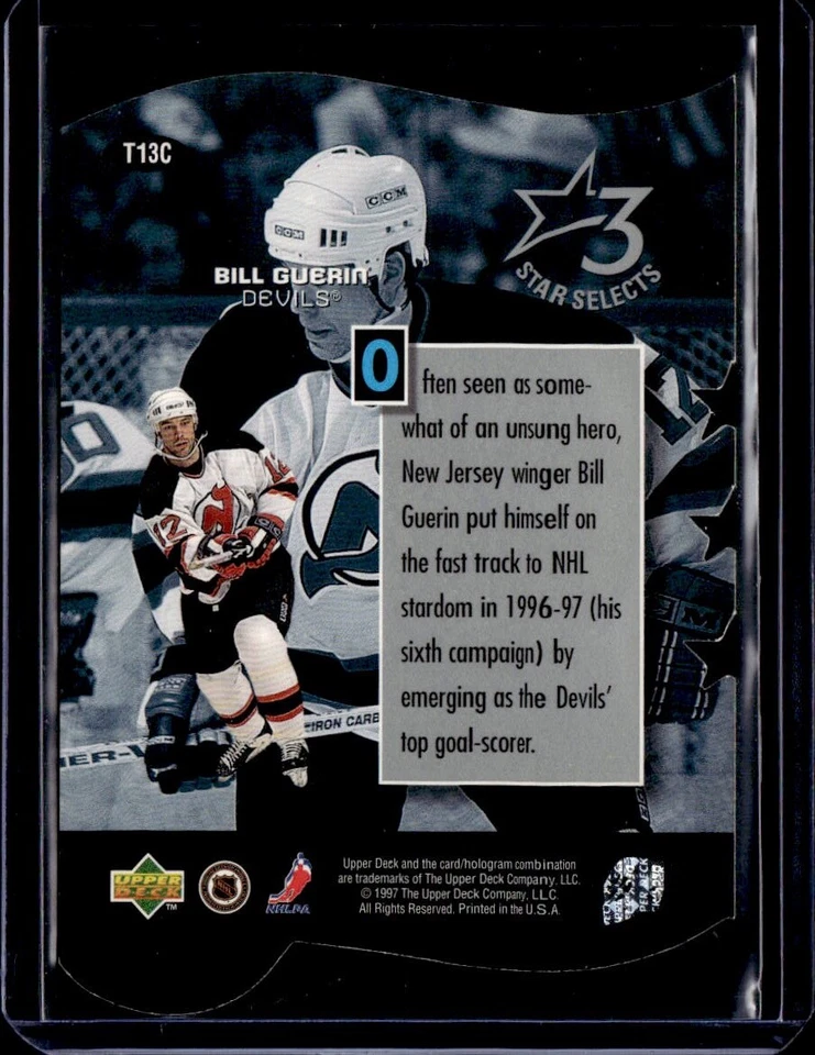 1997-98 Upper Deck #T13C Bill Guerin Three Star Selects - Image 2 of 2