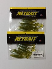 2 Packs Of Netbait Little Spanky 3&1/4" Green Shad Magic 