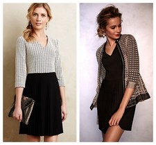 NWT Anthropologie GANNI Crossknit Dress, S, M, L, XL, Knit Top w/ Pleated Skirt