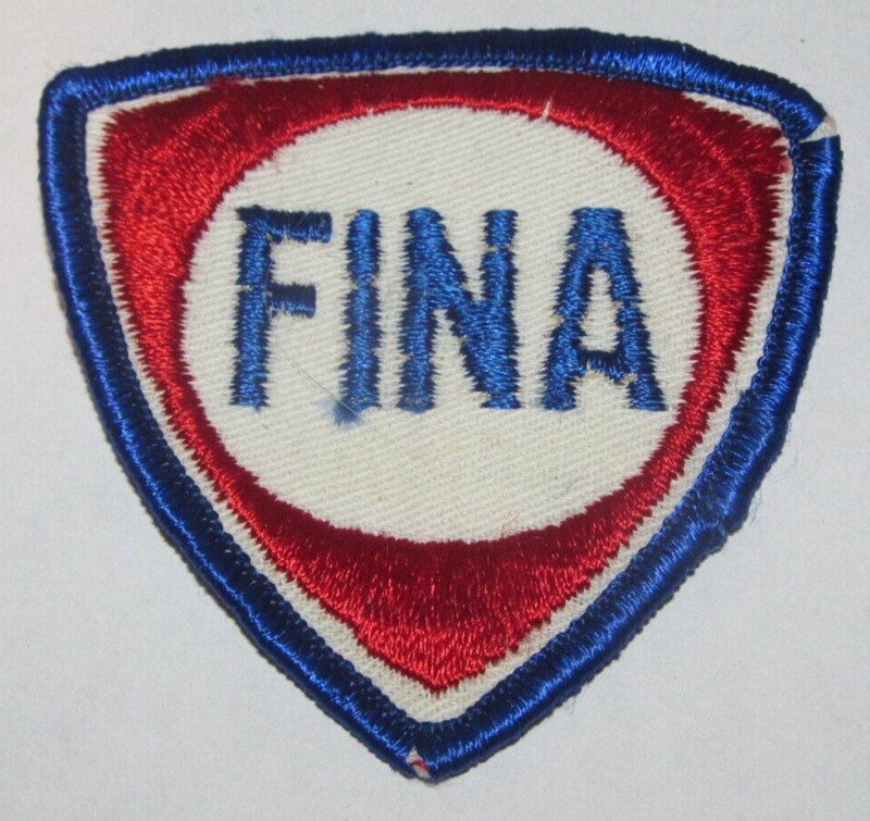 Vintage  Fina Oil Gasoline Cloth Patch - 3"x3" - NOS