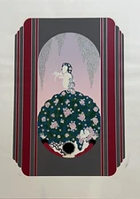 Erte’ The Spring Dress Of Venus, Serigraphy W Hot Stamped Colors Signed Vintage￼