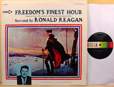 RONALD REAGAN - Freedom's Finest Hour - ORIG '67 NM STEREO LP - Documentary film