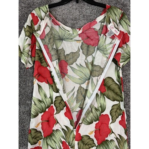 Maxi abito vintage Tiasa taglia 8 Aloha Rayon Festival Hawaii Island Cruise floreale - Foto 7 di 10