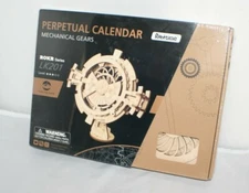 ROKR Mechanical Gears Perpetual Calendar 3D Wooden Puzzle Kit LK201 Sealed NWT