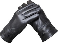 Men's Winter Genuine Sheepskin Gloves, Touch Screen Warm Leather Gloves size XL