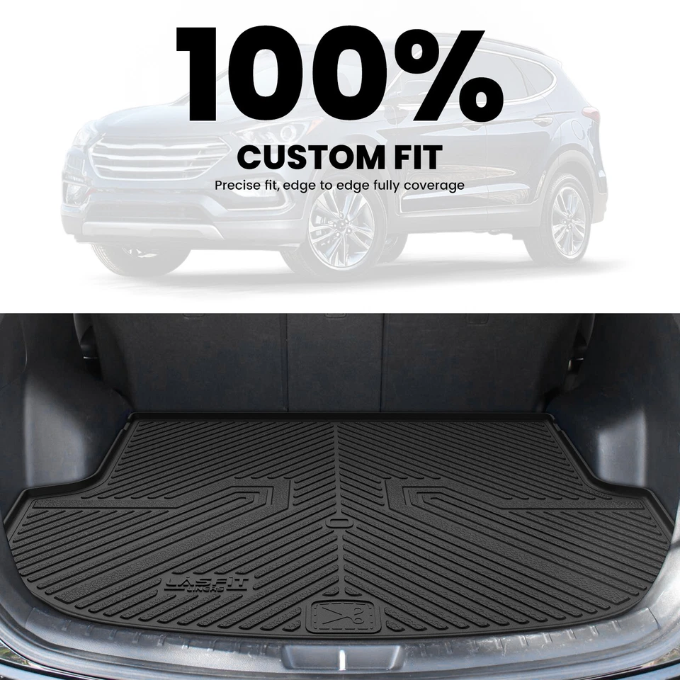 LASFIT Cargo Mat for Hyundai Santa Fe Sport 2013-2018 5 Seats Custom Trunk Mat Foto 3 de 4