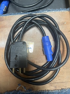 Stagepin to Neutrik PowerCON  NAC3FCA  Speakon - 16AWG AC Power Cord 10ft  NOS