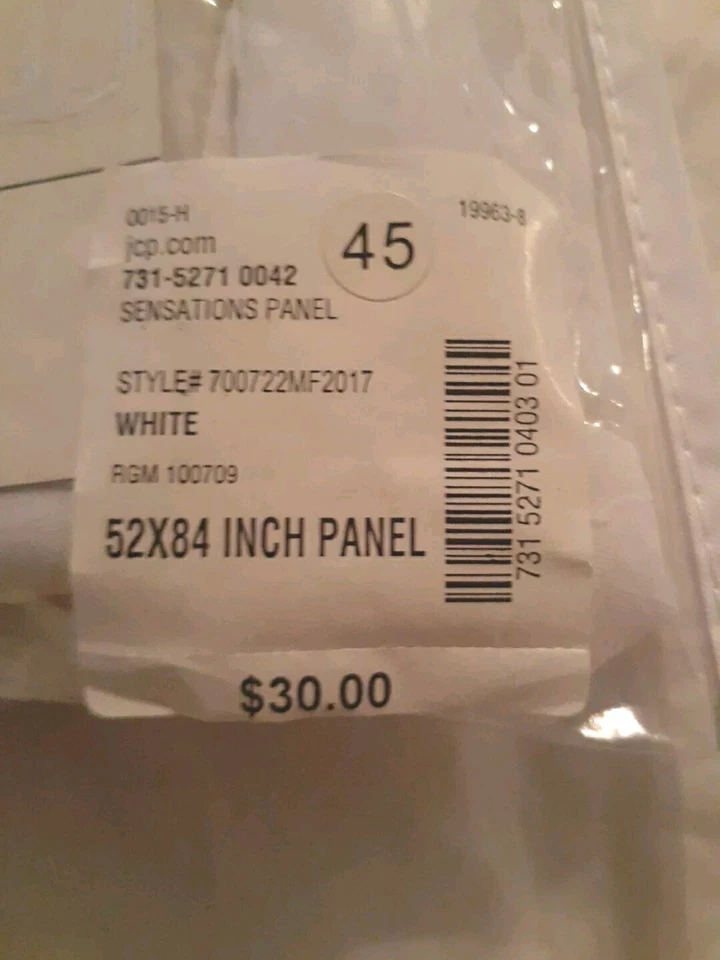 Curtain Panel JCP Home Rod Pocket Sensations Linen 52" x 84" NIP - Image 3 of 4