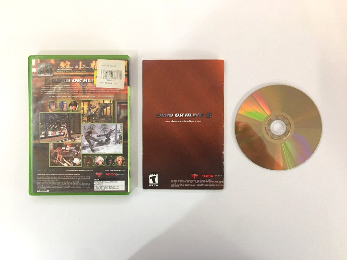 Jeu Dead Or Alive 3 Sur Microsoft Xbox - Complet, Testé, PAL Français