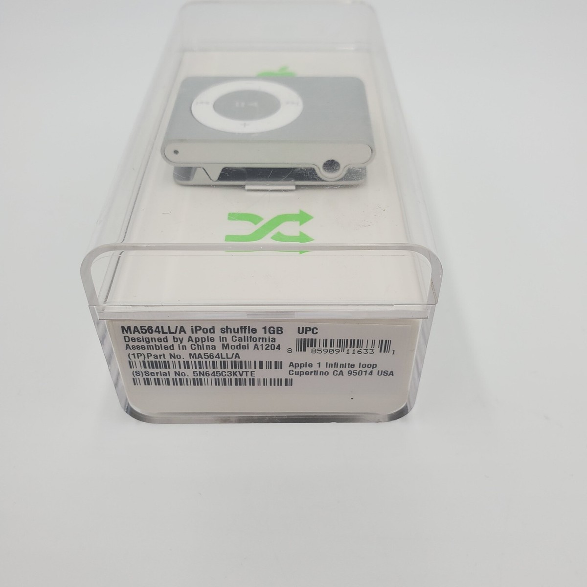 Apple iPod Shuffle MA564LL/A 1GB 2nd Generation Clip On New