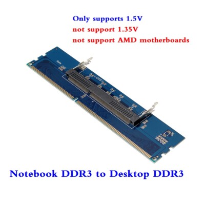 DDR3 Laptop SO-DIMM to Desktop DIMM Memory RAM Connector