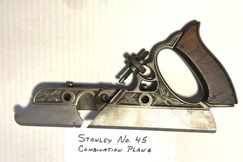 STANLEY No 45 Combination Plane Part MAIN SECTION #16, ADJ SCREW #27 & WHEEL #28 - Picture 3 of 8