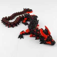 Valentine Dark Heart Dragon – 3D Printed Articulated Toy – Gothic Gift for Her
