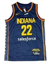CAITLIN CLARK INDIANA FEVER BLUE JERSEY NWT YOUTH LARGE