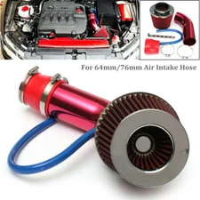 76mm/3" Car Cold Air Intake Filter Induction Kits Pipe Power Flow Hose System