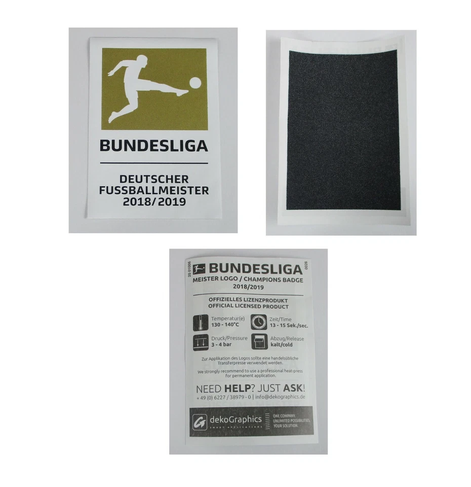 Bundesliga Logo Flock Patch Meister 2018/19 Bayern München - Bild 2 von 2