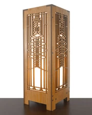 Frank Lloyd Wright Robie Art Glass Mini Lightbox Accent Lamp