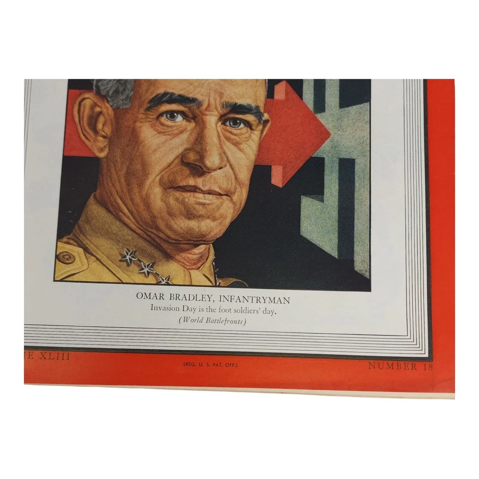 Vintage TIME Magazine May 1 1944 Omar Bradley Cover WWII Edition Advertisements - Image 4 of 4