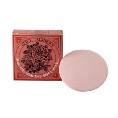 Geo F. Trumper's Rose Rasierseife in einer Schale Hart Nachfüller 80g Creme