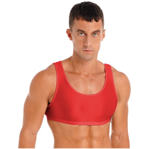 DE Herren Fitness Sport Tank Top glänzend Stretch Crop Tops ärmellose Activewear - Picture 51 of 114