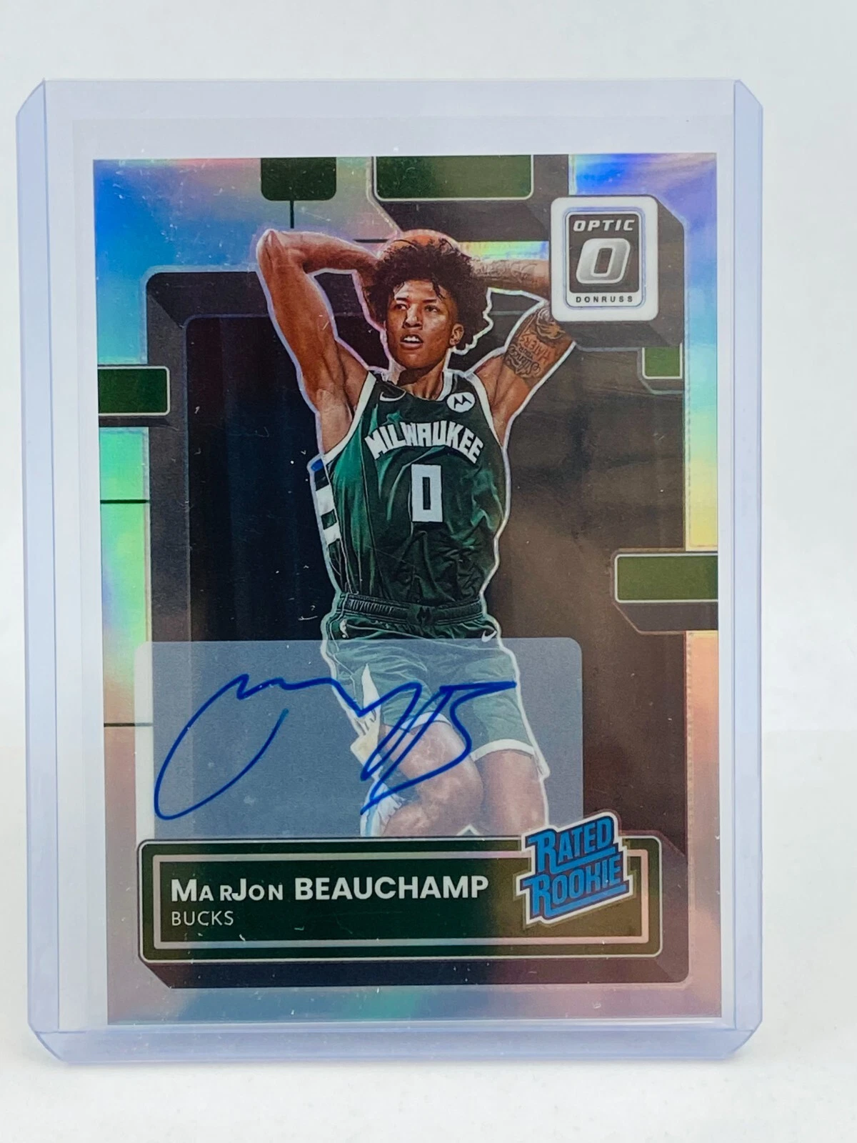 2022-23 Panini Donruss Optic MarJon Beauchamp Rated Rookie Auto Holo #210