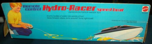 SCARCE VINTAGE UNUSED 1980 MATTEL REMOTE CONTROL HYDRO-RACER BOAT IN WINDOW BOX - Picture 3 of 6