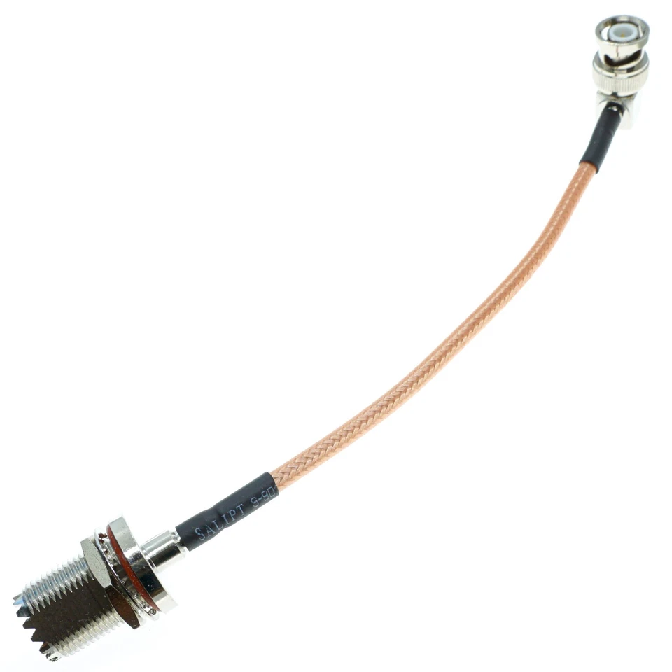 RG142 BNC Male right angle to UHF SO239 Female nut Coaxial Connector Cable Lot - Image 3 of 4