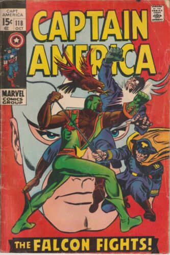 Captain America #118 (1969) “The Falcon Fights!” Colan/Romita/Sinnott cover - Zdjęcie 1 z 5