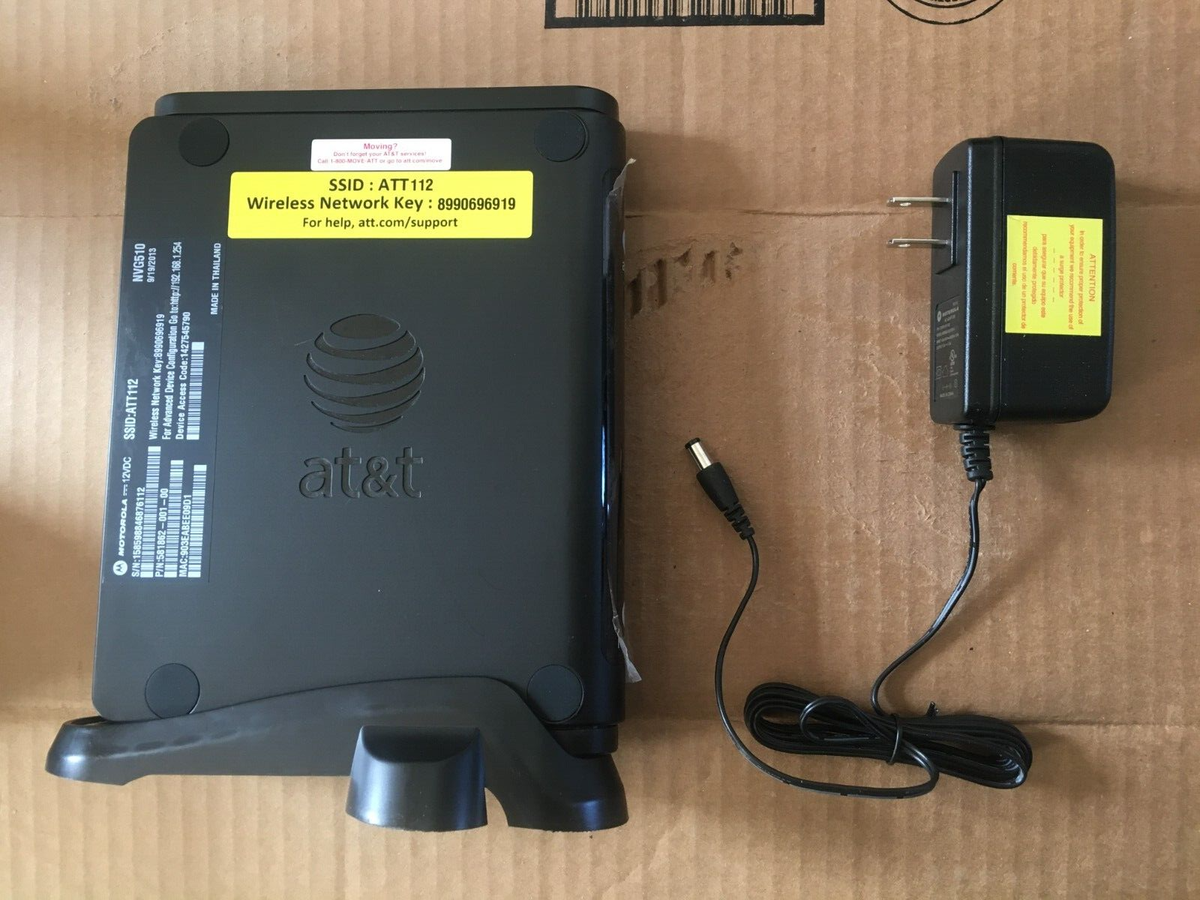 AT&T NVG510 DSL Uverse Modem Gateway Wi-Fi Router