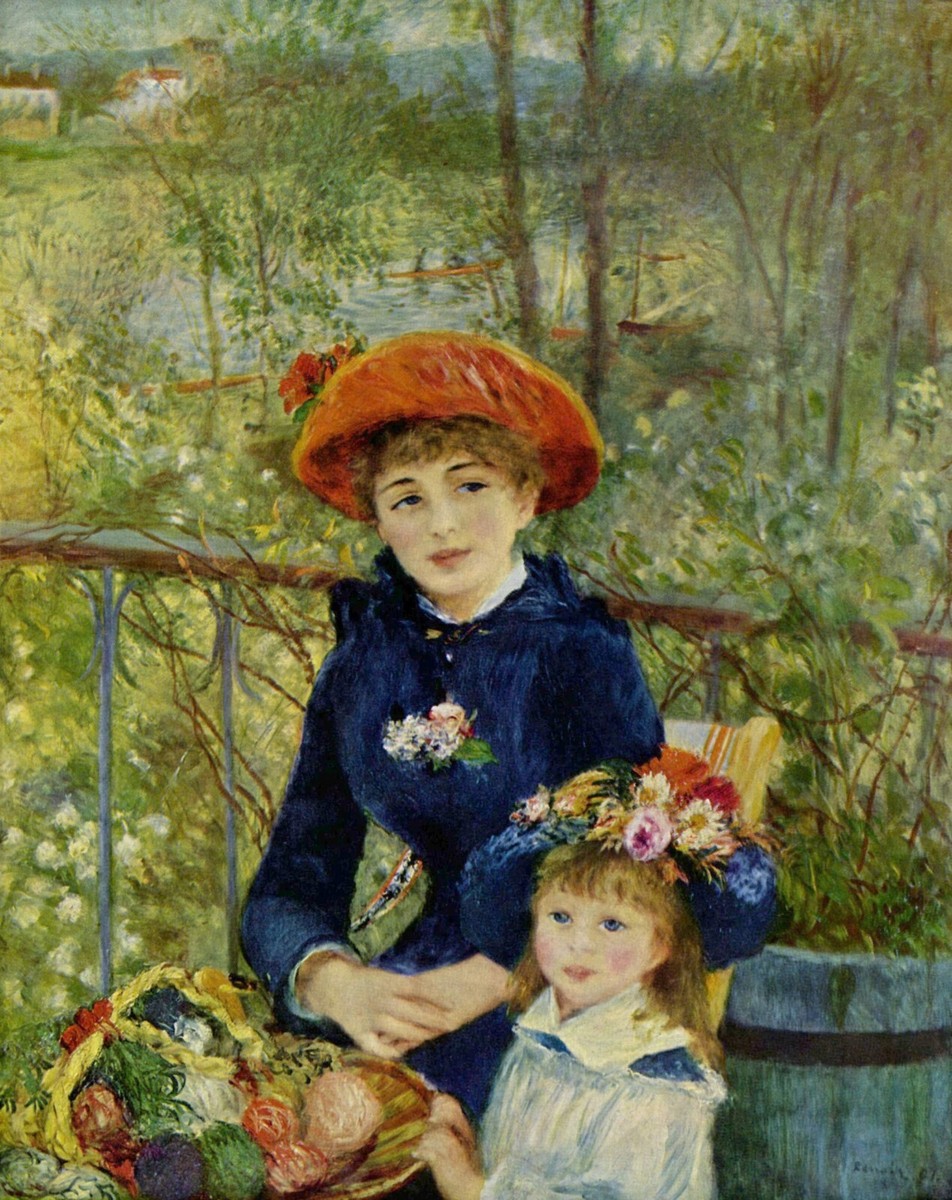 Pierre-Auguste Renoir Signed Oil Painting on Canvas 16x24 in