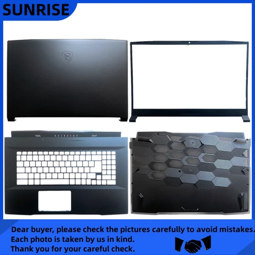 New Case for MSI Katana GF76 MS-17L1 LCD Back Cover/Bezel/Palmrest/Bottom Case