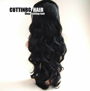 half wig jet black