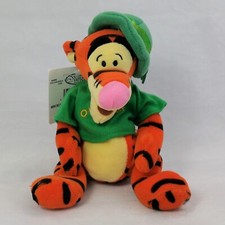 Disney Store Tigger Saint Patrick's Day Bean Bag Plush 9" With Tag Leprechaun