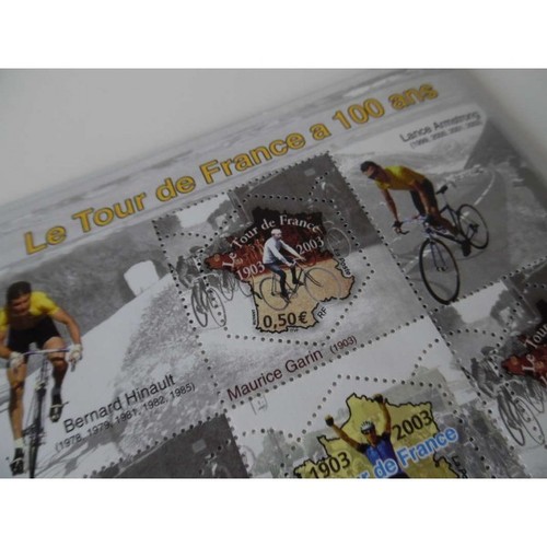 lot timbres-poste en €, blocs le tour de france 100 ans