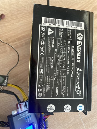 Netzteil Enermax Liberty ELT500AWT 500 Watt 100-240V Gaming Performance Leise PS - Bild 3 von 4