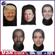 Cosplay Headwear HipHop Fashion Balaclava Full Face 3D-Printed Mask~Elastic Mesh