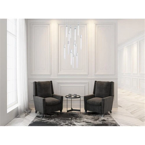 Elegant Lighting Weston 13-Light Modern Metal and Crystal Pendant in Chrome - Picture 2 of 8