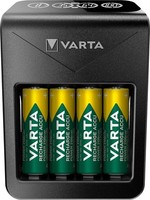 4X Varta 64761 Varta Lcd Plug Charger+ (Typ 57687) Inkl. 4X Aa 2100 Mah, Schwarz