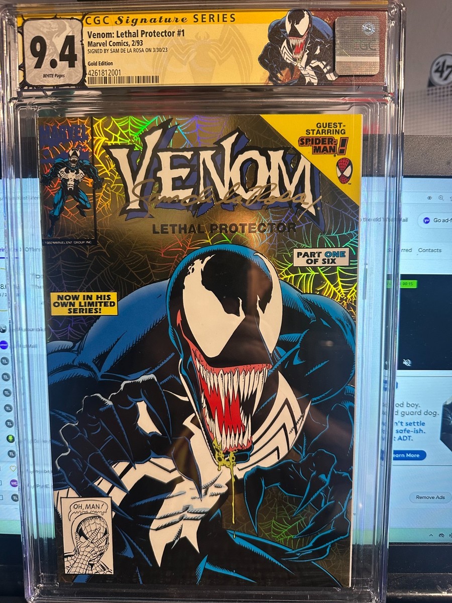 美品　CRIME INVOLMENT 9.4 Venom Lethal Protector #1 CGC 9.4 Gold Edition Signed in gold by