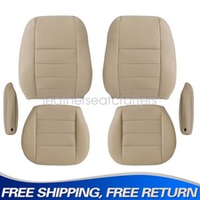 For 2005-09 Land Rover LR3 Discovery 3 Driver & Passenger Leather Seat Cover Tan