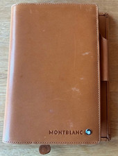 Montblanc Cover per Notebook Pelle Marrone A6 Planner Custodia Organizzatore Porta Agenda