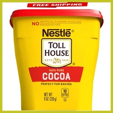 Nestle 100% Pure Cocoa Powder - 8 oz Resealable Canister for Baking Delights