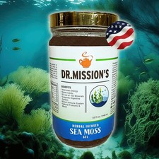 Dr. Mission's Herbal Infused Sea Moss Gel Energy Boost 32 fl oz Made in USA