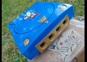 💙 SEGA Dreamcast HKT-3020 Home Console 💙 Edition🌟💙 GOLD/BLUE✨CASE